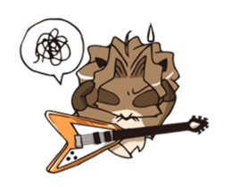 Guitarist raccoon Animation Sticker sticker #11993591