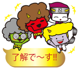 Oni rangers speech balloons sticker #11994264