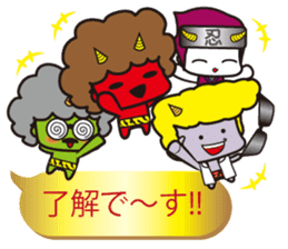 Oni rangers speech balloons sticker #11994264