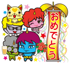 Oni rangers speech balloons sticker #11994266