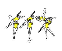 Movin' Synchronized swimming sticker #11995057