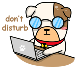 Hideo the Bulldog sticker #11995100