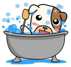 Hideo the Bulldog sticker #11995109