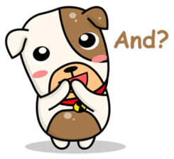 Hideo the Bulldog sticker #11995112