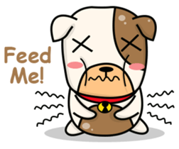 Hideo the Bulldog sticker #11995124