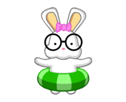 NERDY BUNNY (animated) sticker #11995695