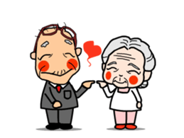 Grandma and grandpa [ animation ] sticker #11995765