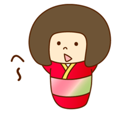 kokeshi no hanachan sticker #11995822