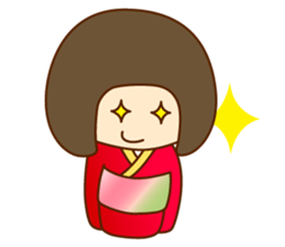 kokeshi no hanachan sticker #11995828