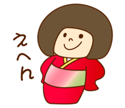 kokeshi no hanachan sticker #11995836