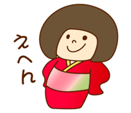kokeshi no hanachan sticker #11995836