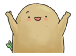 Animation chubby potato sticker #11996198