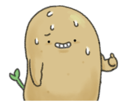 Animation chubby potato sticker #11996209