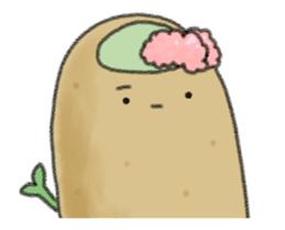 Animation chubby potato sticker #11996210