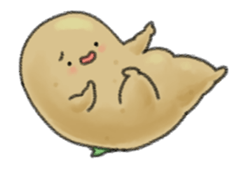 Animation chubby potato sticker #11996215