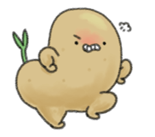 Animation chubby potato sticker #11996217