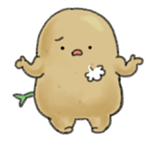 Animation chubby potato sticker #11996220