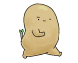 Animation chubby potato sticker #11996221