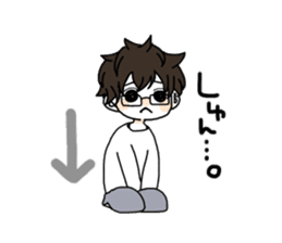 Daily boy wearing the glasses. sticker #11996246