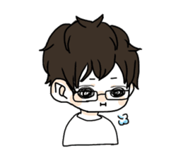 Daily boy wearing the glasses. sticker #11996248