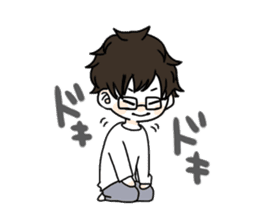Daily boy wearing the glasses. sticker #11996250