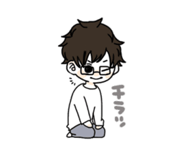 Daily boy wearing the glasses. sticker #11996251