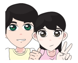 Lover cartoon sticker #11996902