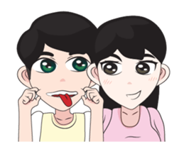 Lover cartoon sticker #11996907