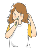 lazy girl. sticker #11997327