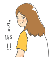 lazy girl. sticker #11997333