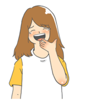 lazy girl. sticker #11997339