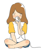 lazy girl. sticker #11997342