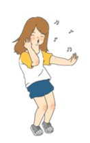 lazy girl. sticker #11997348