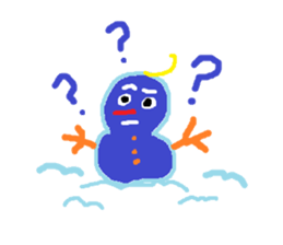 Look snowman summer sticker #11998308