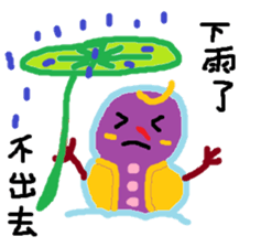 Look snowman summer sticker #11998335