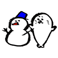 calligraphy pen seal winter. sticker #11999731