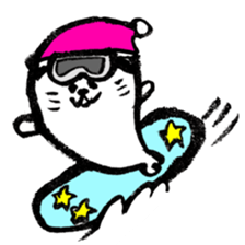 calligraphy pen seal winter. sticker #11999751