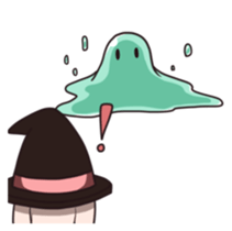 Witch, priest and neighbors in dungeon! sticker #12000670