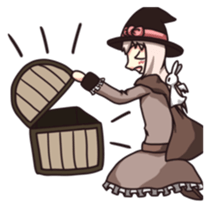 Witch, priest and neighbors in dungeon! sticker #12000671