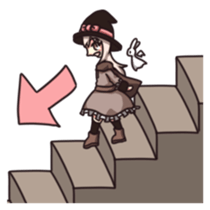 Witch, priest and neighbors in dungeon! sticker #12000680