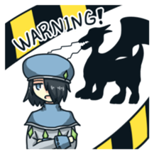 Witch, priest and neighbors in dungeon! sticker #12000690