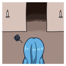 Witch, priest and neighbors in dungeon! sticker #12000694