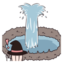 Witch, priest and neighbors in dungeon! sticker #12000700