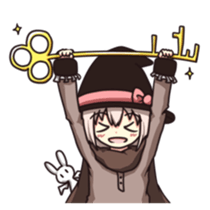 Witch, priest and neighbors in dungeon! sticker #12000703