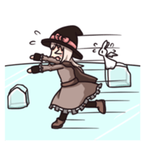 Witch, priest and neighbors in dungeon! sticker #12000708