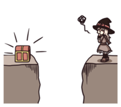 Witch, priest and neighbors in dungeon! sticker #12000709