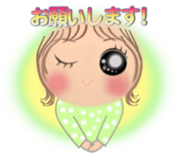 Big eyes girl stickers sticker #12001768