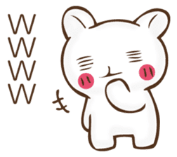 The rabbit which can't hide feeling sticker #12002408