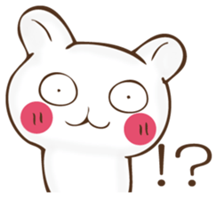 The rabbit which can't hide feeling sticker #12002428