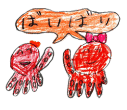 Sea creatures sticker sticker #12002588